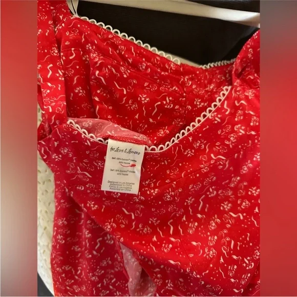 For Love and Lemons Chianti top and barbera midi skirt set pink XS - Picture 9 of 12